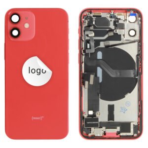 Rear Cover (Pulled A) incl. small parts - Red, For iPhone 12 mini