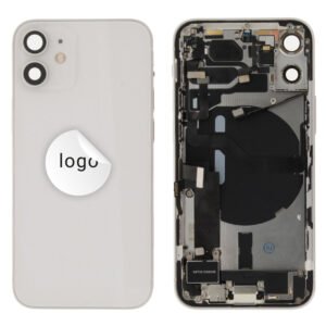 Rear Cover (Pulled A) incl. small parts - White, For iPhone 12 mini