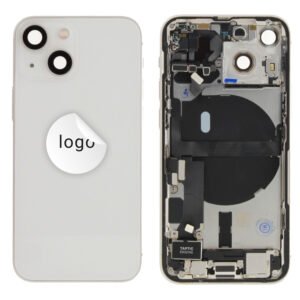 Rear Cover (Pulled A) incl. small parts - White, For iPhone 13 mini