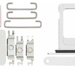 Keyset + Simcard Tray - White, For iPhone 12