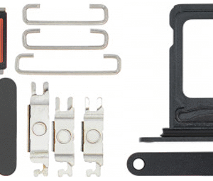 Keyset + Simcard Tray - Black, For iPhone 12