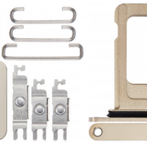 Keyset + Simcard Tray - Gold, For iPhone 14 Pro Max