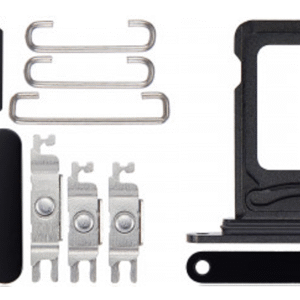 Keyset + Simcard Tray - Black, For iPhone 14 Pro Max