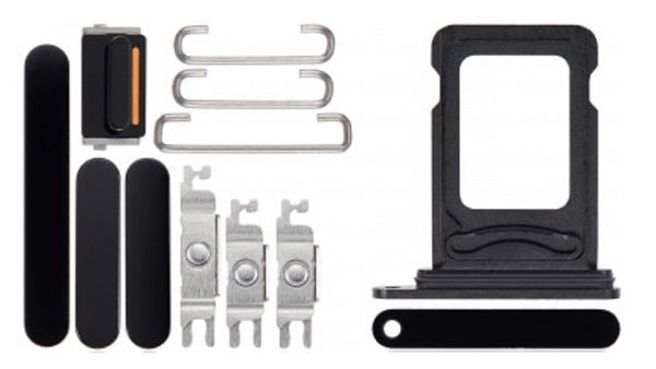 Keyset + Simcard Tray - Black, For iPhone 14 Pro Max