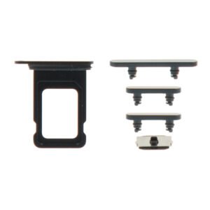Keyset + Simcard Tray - Black, For iPhone 14