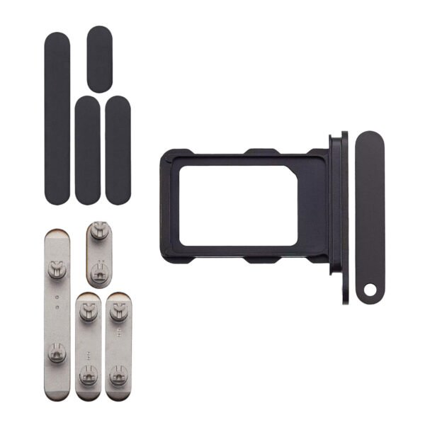 Keyset + Simcard Tray - Black, For iPhone 16 Pro Max