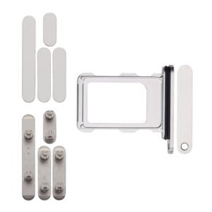Keyset + Simcard Tray - White, For iPhone 16 Pro Max