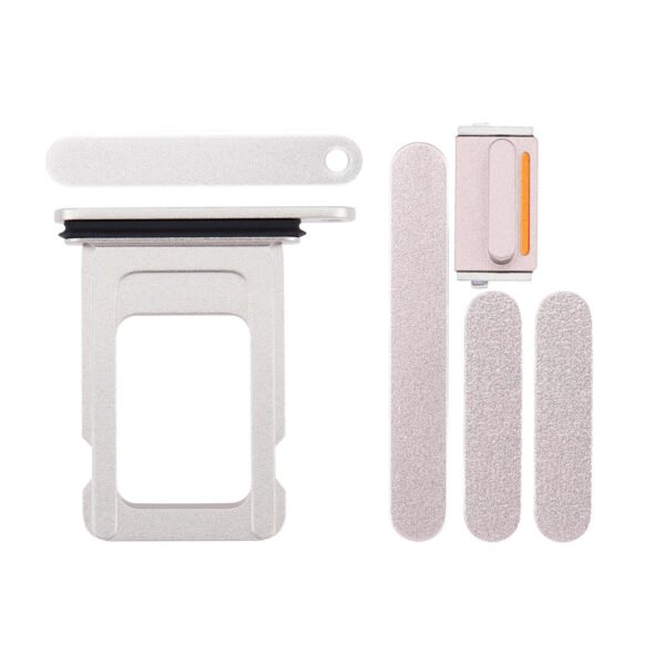 Keyset + Simcard Tray - White, For iPhone 14